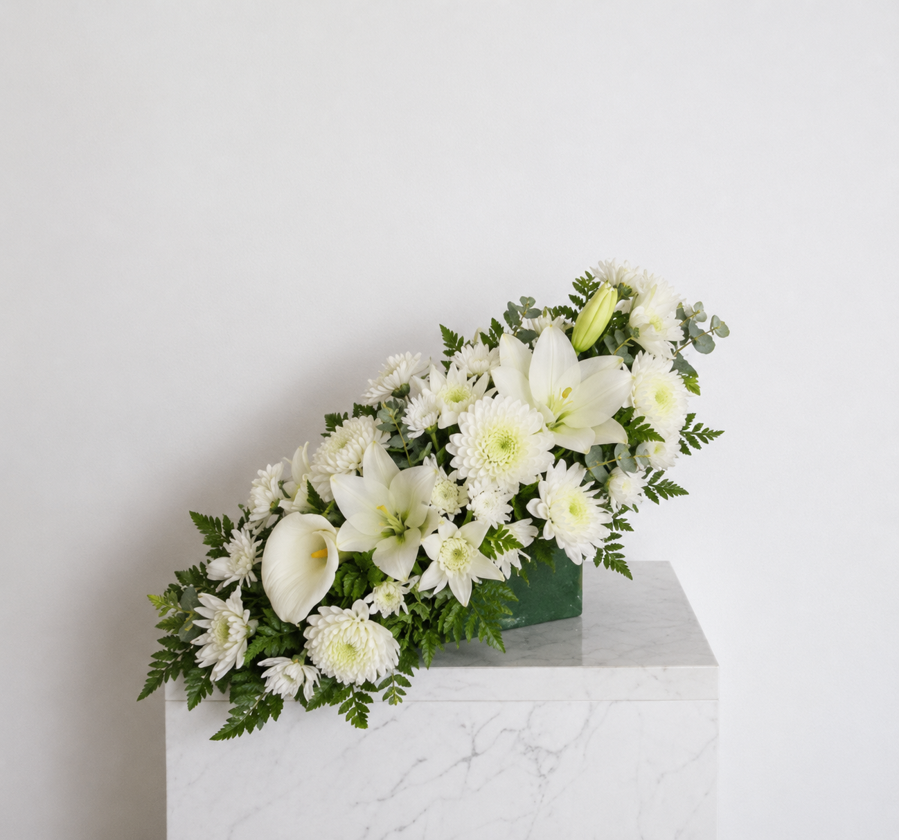 Funeral Coffin Spray - Lilly Based