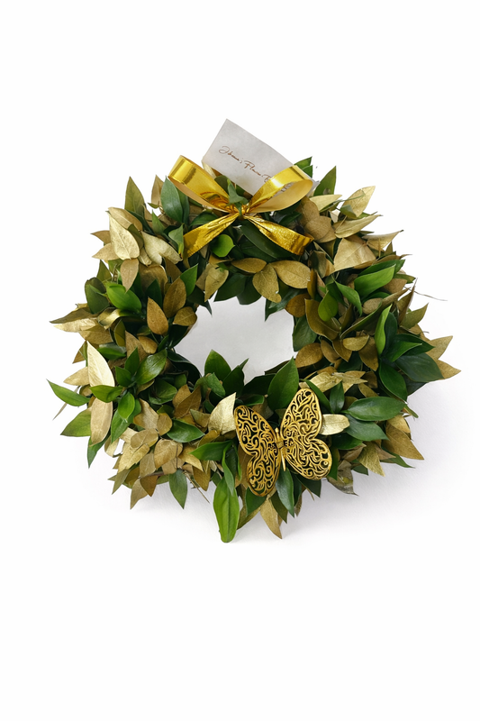 Wreath with Golden highlights - Jihaans Flower Emporium