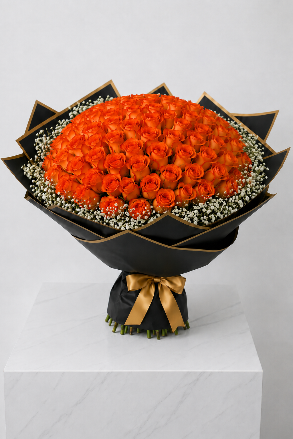 Assorted Size & Colour Rose Bouquets (with Baby's Breath)