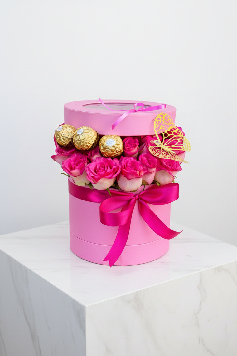 The Pink Butterfly Bucket - Jihaans Flower Emporium