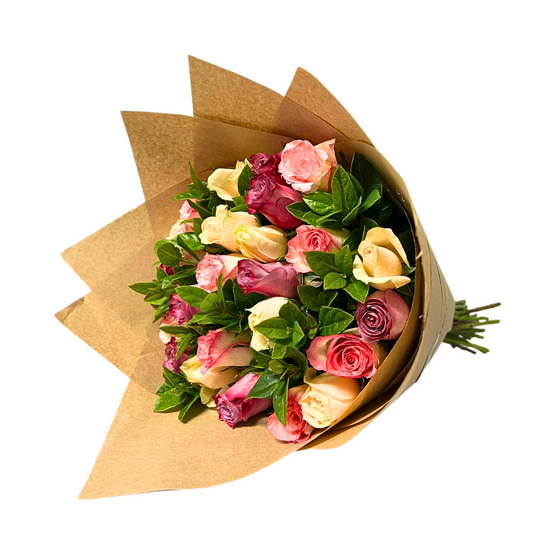 24 Pastal Roses Arrangement - Jihaans Flower Emporium