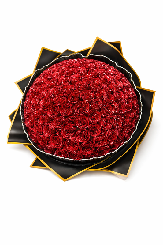 200 Stem Glitter Roses (choose your own Colour) - Jihaans Flower Emporium