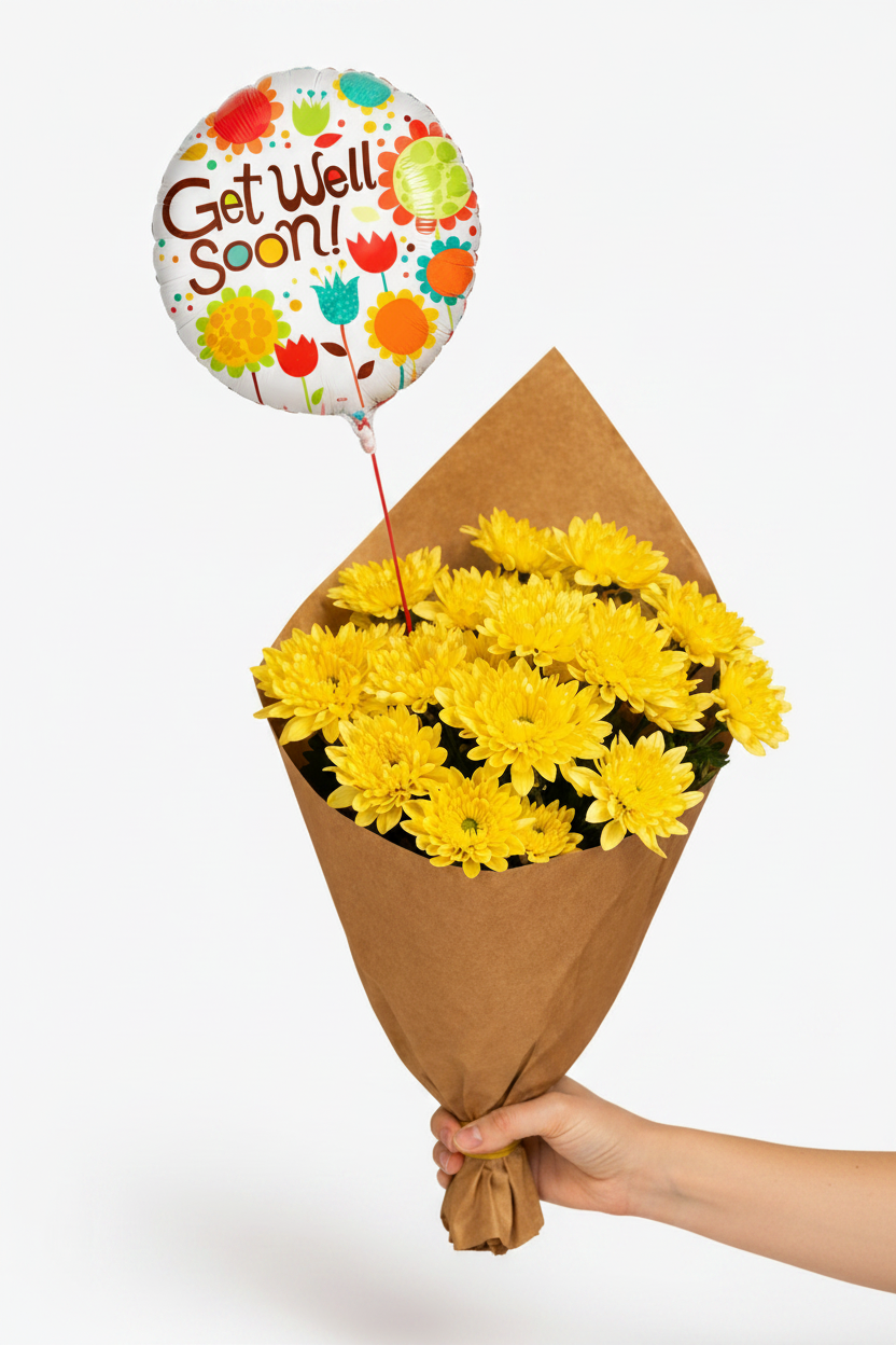 Colorful flower bouquet from Jihaans Flower Emporium, featuring a cheerful arrangement of mixed blooms in a vibrant get well theme.