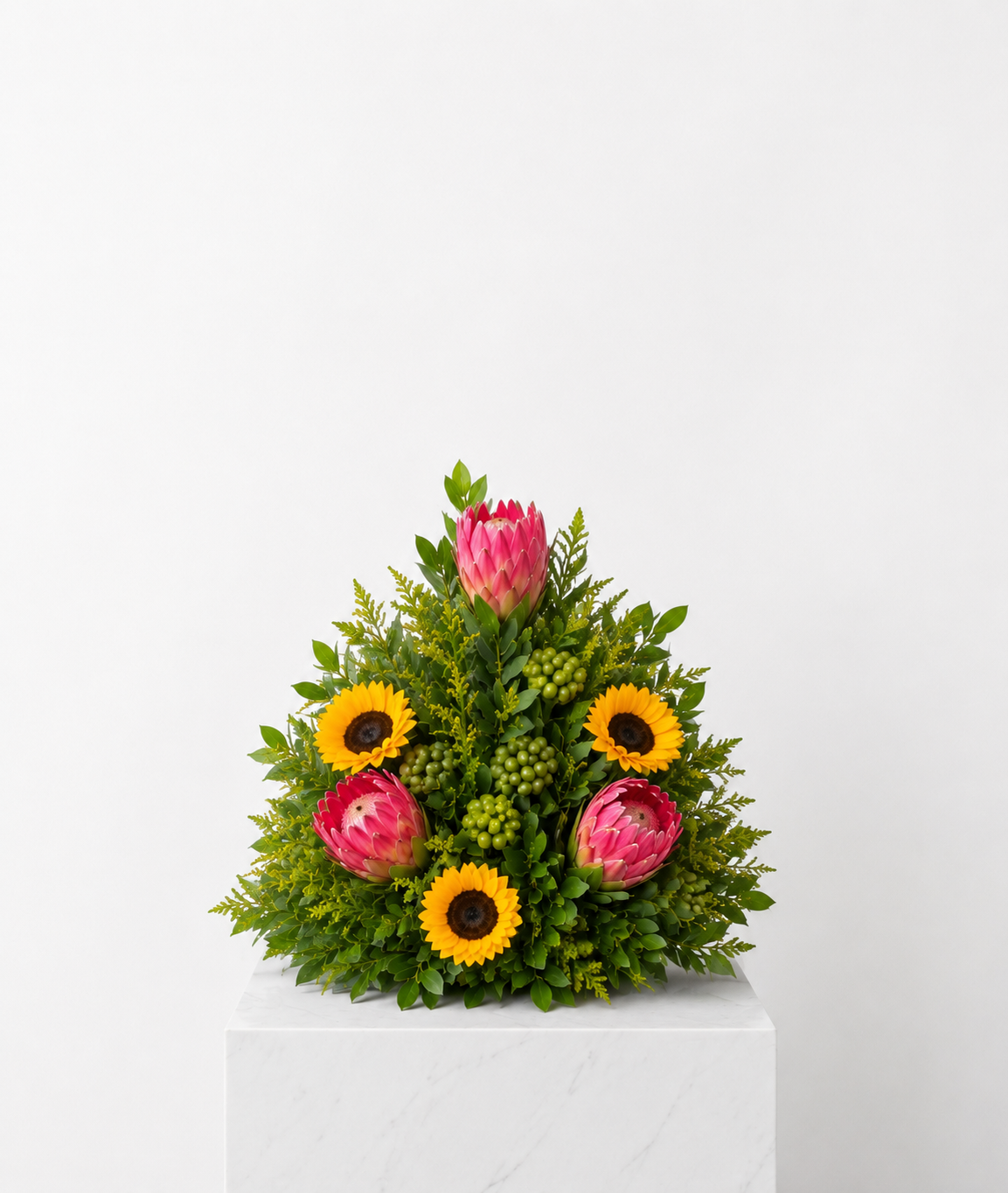 Protea and Sunflower Upright Arrangement