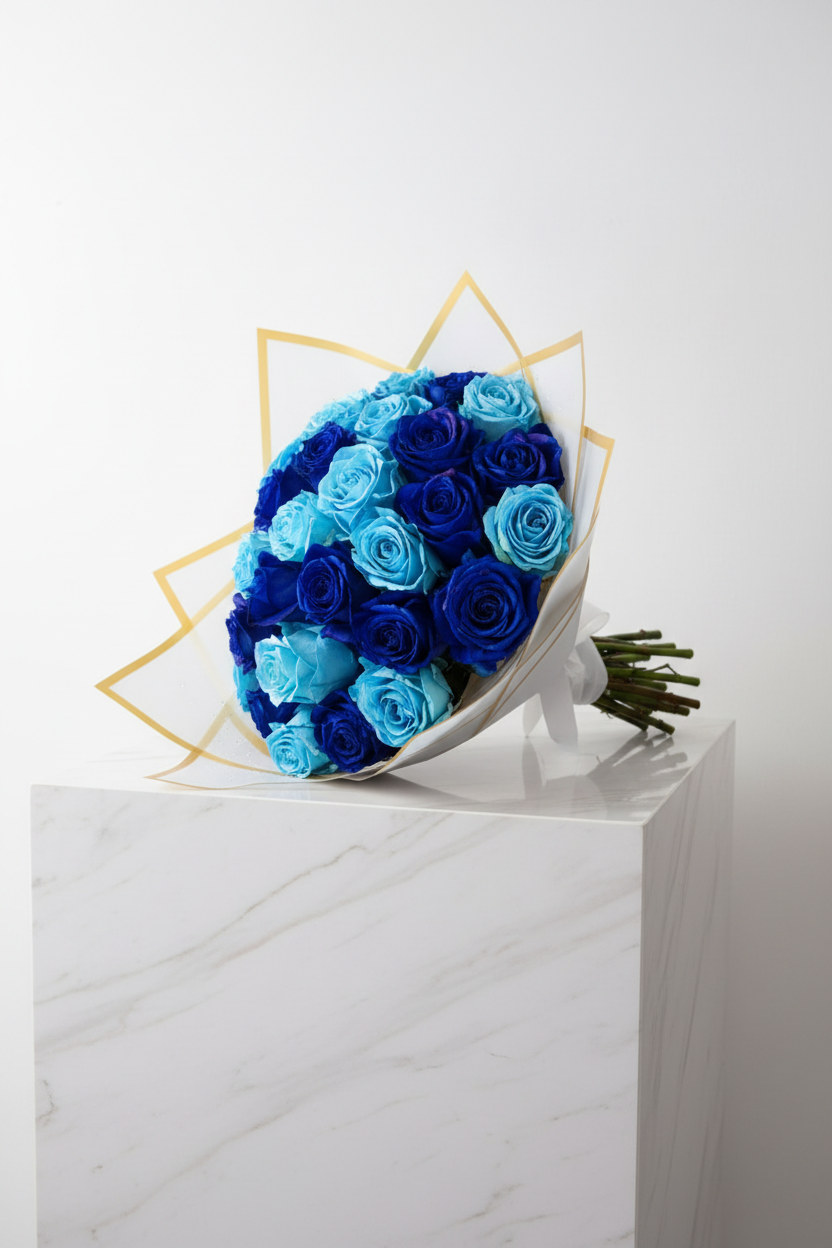 Colorful Ocean Royale Bouquet of flowers arranged with vibrant blooms and lush greenery, perfect for gifting or decorating.