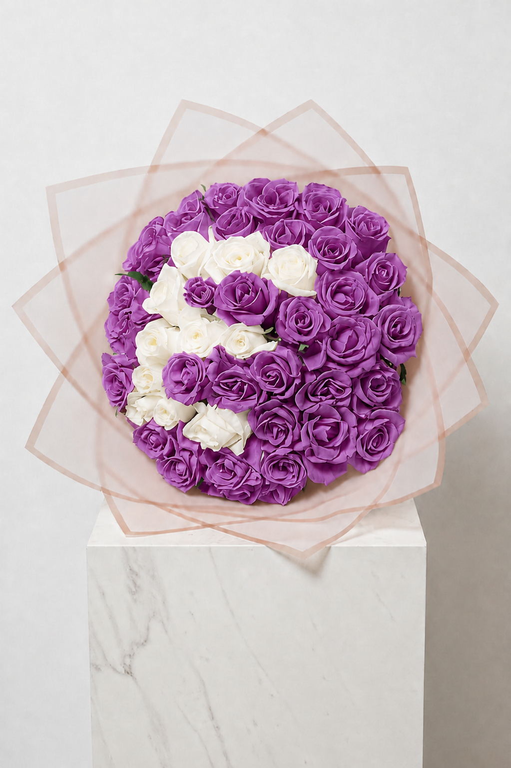 Monogram 60 Stem Rose Bouquet - Choose your own Colour