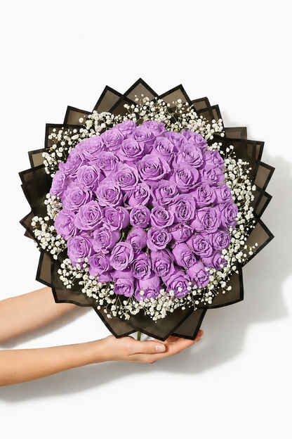 Assorted Size & Colour Rose Bouquets (with Baby's Breath)