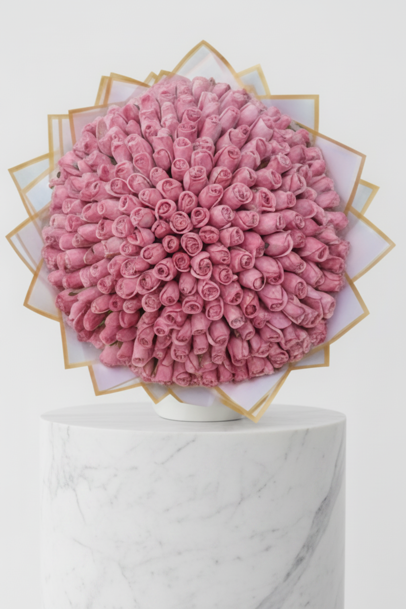 250 colorful roses in a bouquet, featuring fresh, vibrant blooms of your chosen color, perfect for gifts or decoration.
