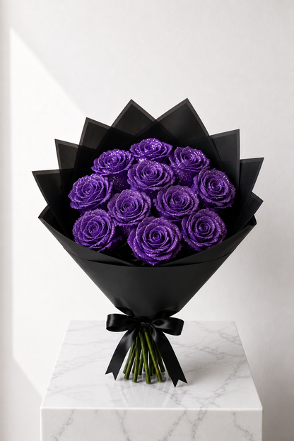 Glitter Rose Bouquet (Assorted sizes & colour's)