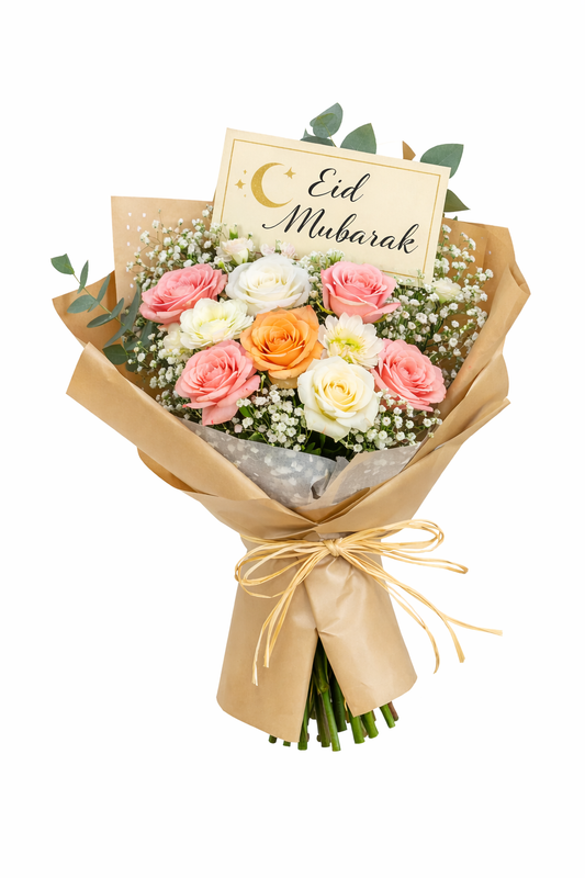Eid Pastal Rose Bouquet - Jihaans Flower Emporium