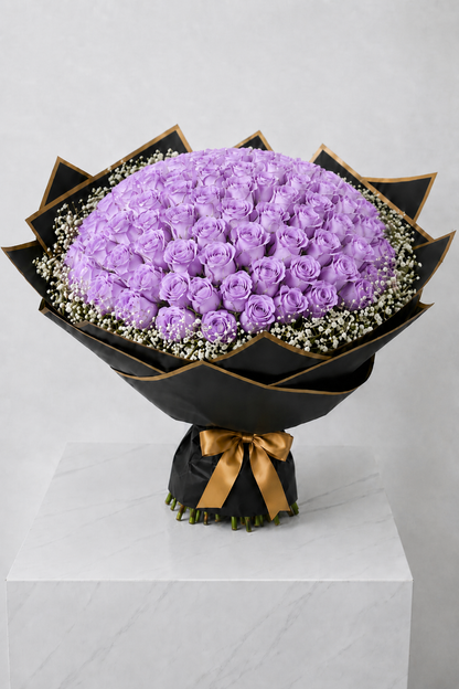 Assorted Size & Colour Rose Bouquets (with Baby's Breath)