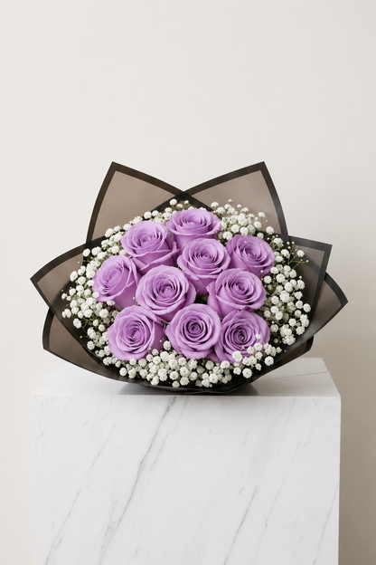 Assorted Size & Colour Rose Bouquets (with Baby's Breath)