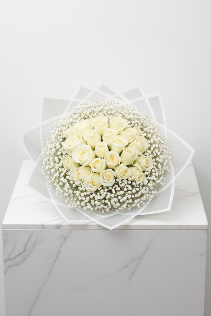 Assorted Size & Colour Rose Bouquets (with Baby's Breath)