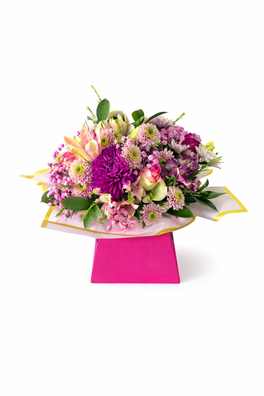 Pink floral gift box arrangement featuring Pretty Petals flowers, perfect for gifting from My Store.