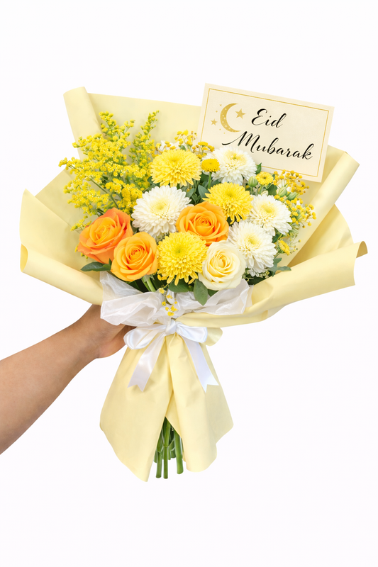 Golden Eid Bloom - Jihaans Flower Emporium