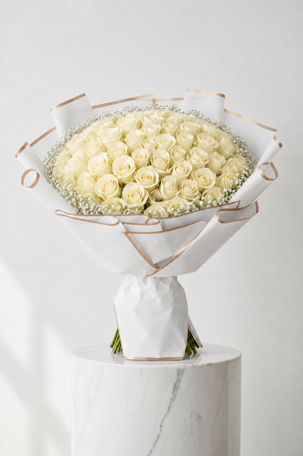 Assorted Size & Colour Rose Bouquets (with Baby's Breath)