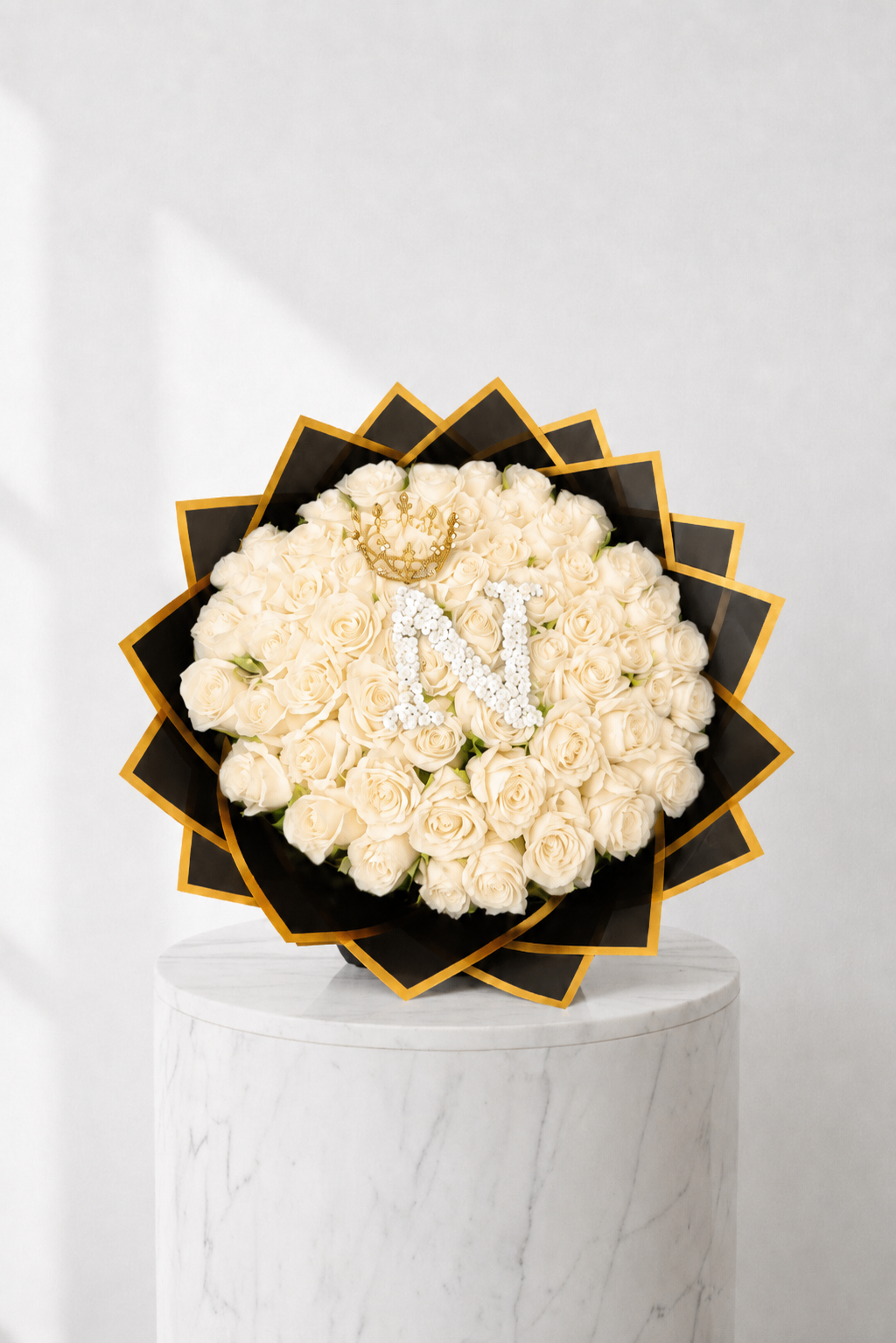 60 Stem Roses (with one Letter)  - Choose your own Colour