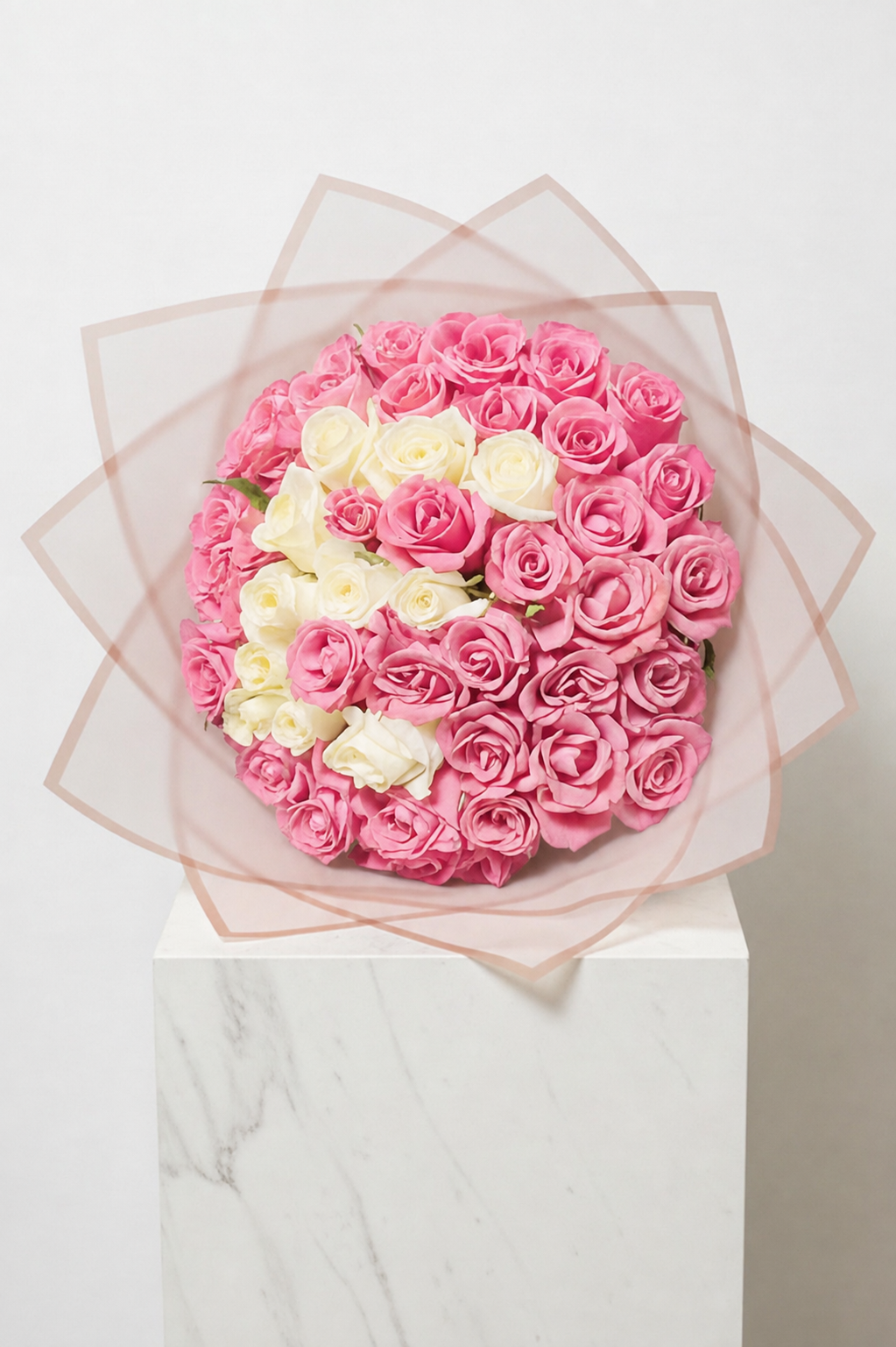 Monogram 60 Stem Rose Bouquet - Choose your own Colour