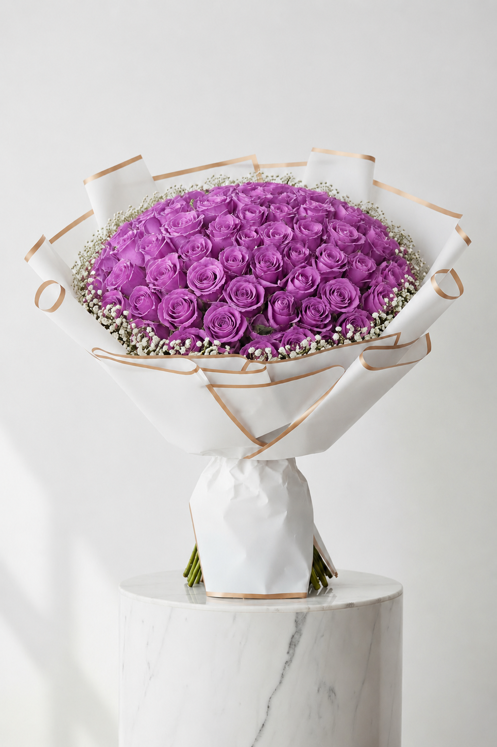 Assorted Size & Colour Rose Bouquets (with Baby's Breath)