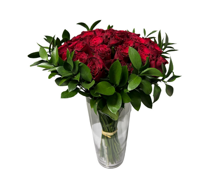 36 Red Roses (with a vase) - Jihaans Flower Emporium