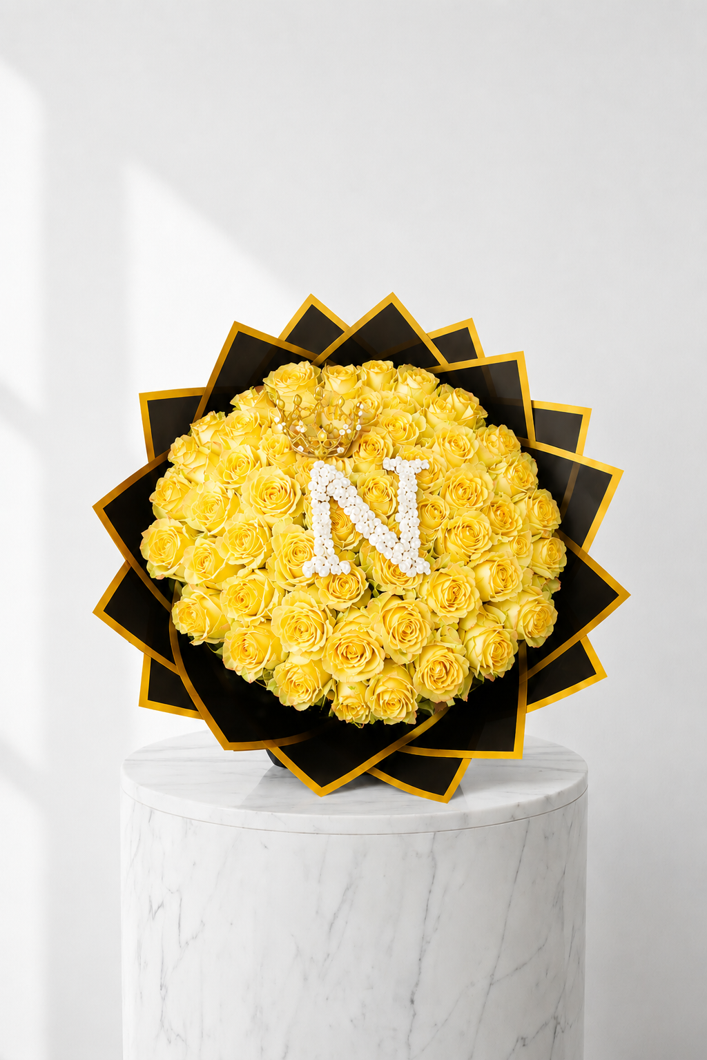 60 Stem Roses (with one Letter)  - Choose your own Colour