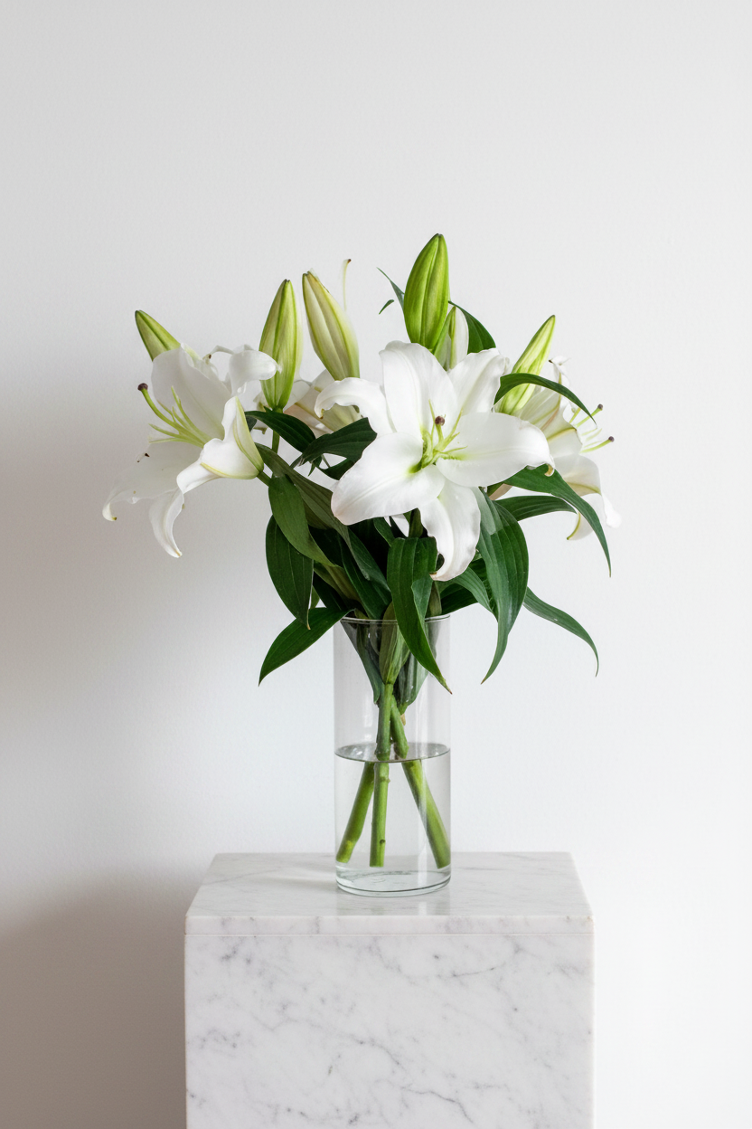 ST Joseph Lilly Bunch ( without vase ) - Jihaans Flower Emporium