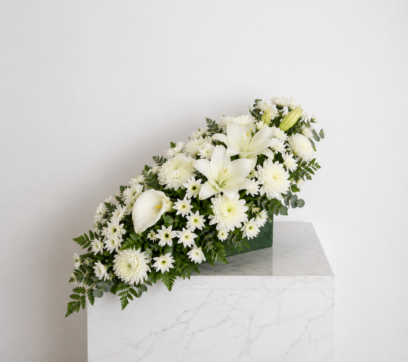 Funeral Coffin Spray - Lilly Based