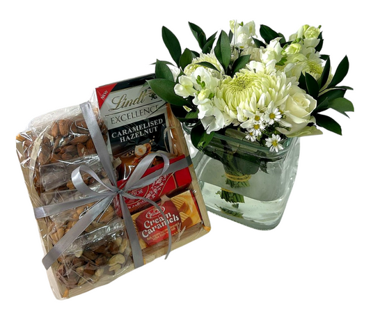 Tranquil Tribute - Sympathy Gift Set  (with vase) - Jihaans Flower Emporium