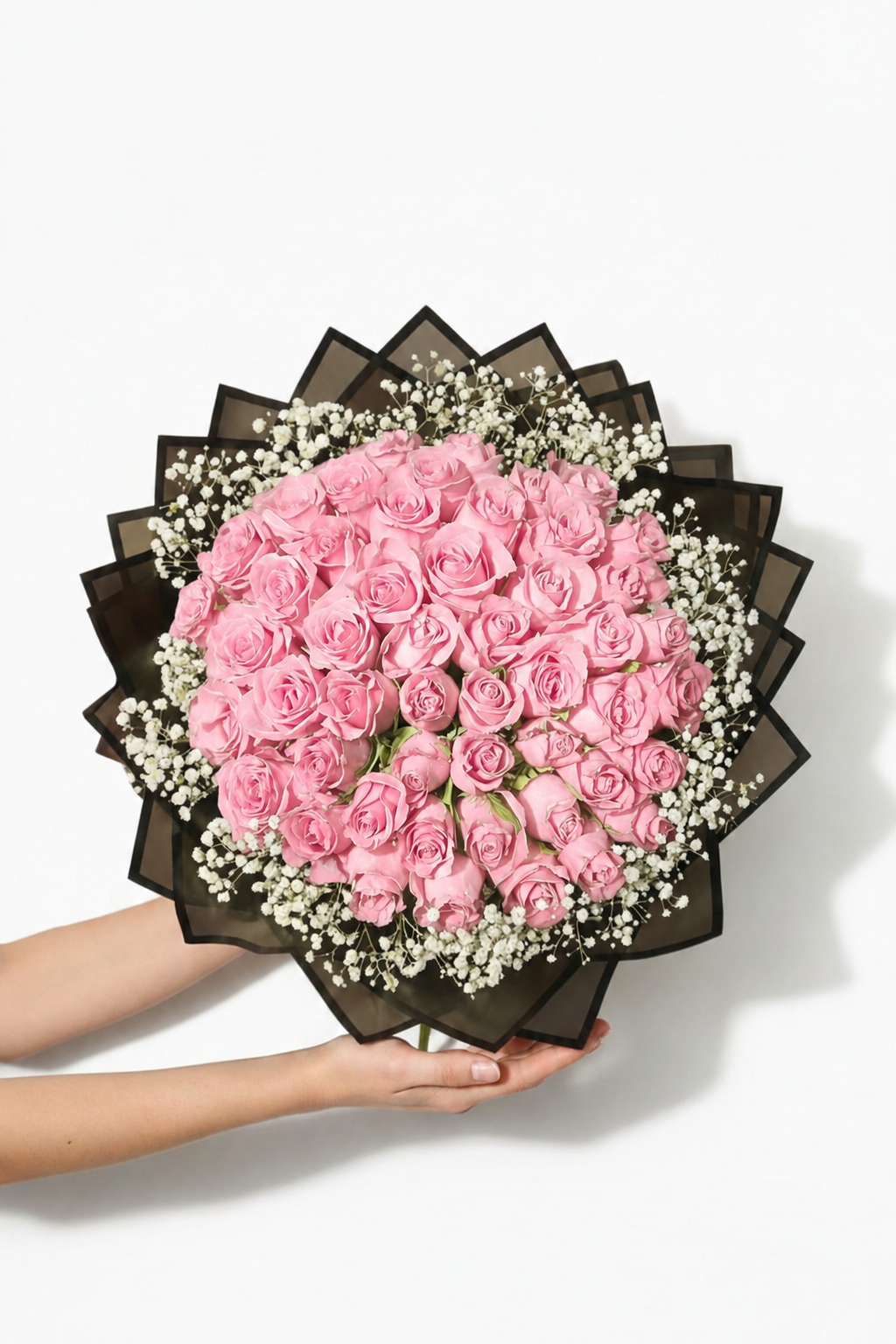 Assorted Size & Colour Rose Bouquets (with Baby's Breath)
