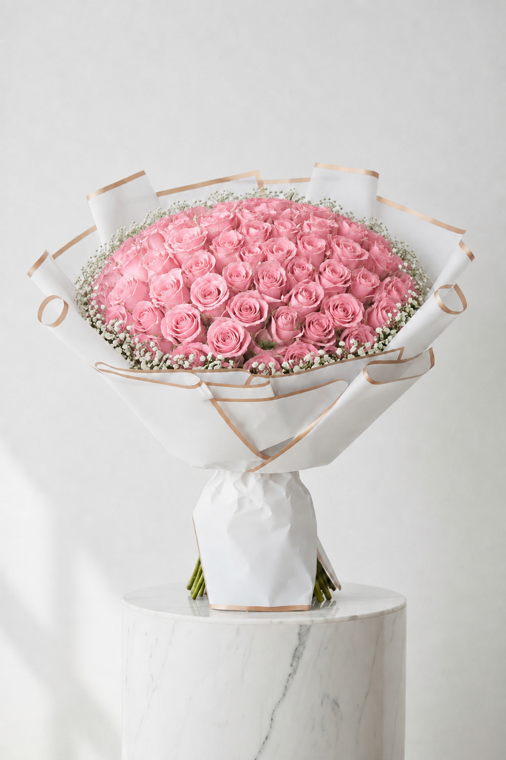Assorted Size & Colour Rose Bouquets (with Baby's Breath)