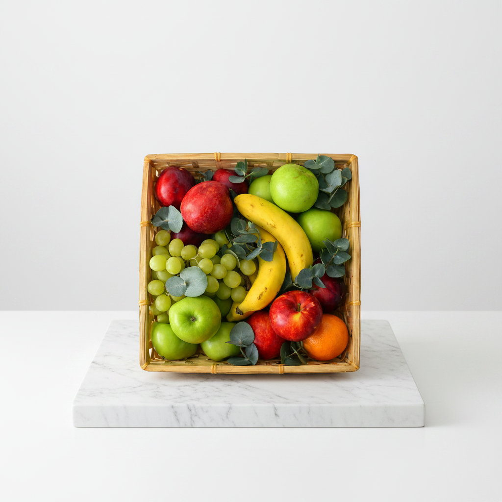 Fresh fruit gift basket with assorted colorful fruits, perfect for gift-giving, by My Store.