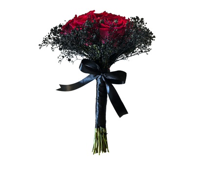 Black and Red Bridal Bouquet - Jihaans Flower Emporium