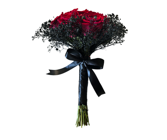 Black and Red Bridal Bouquet - Jihaans Flower Emporium