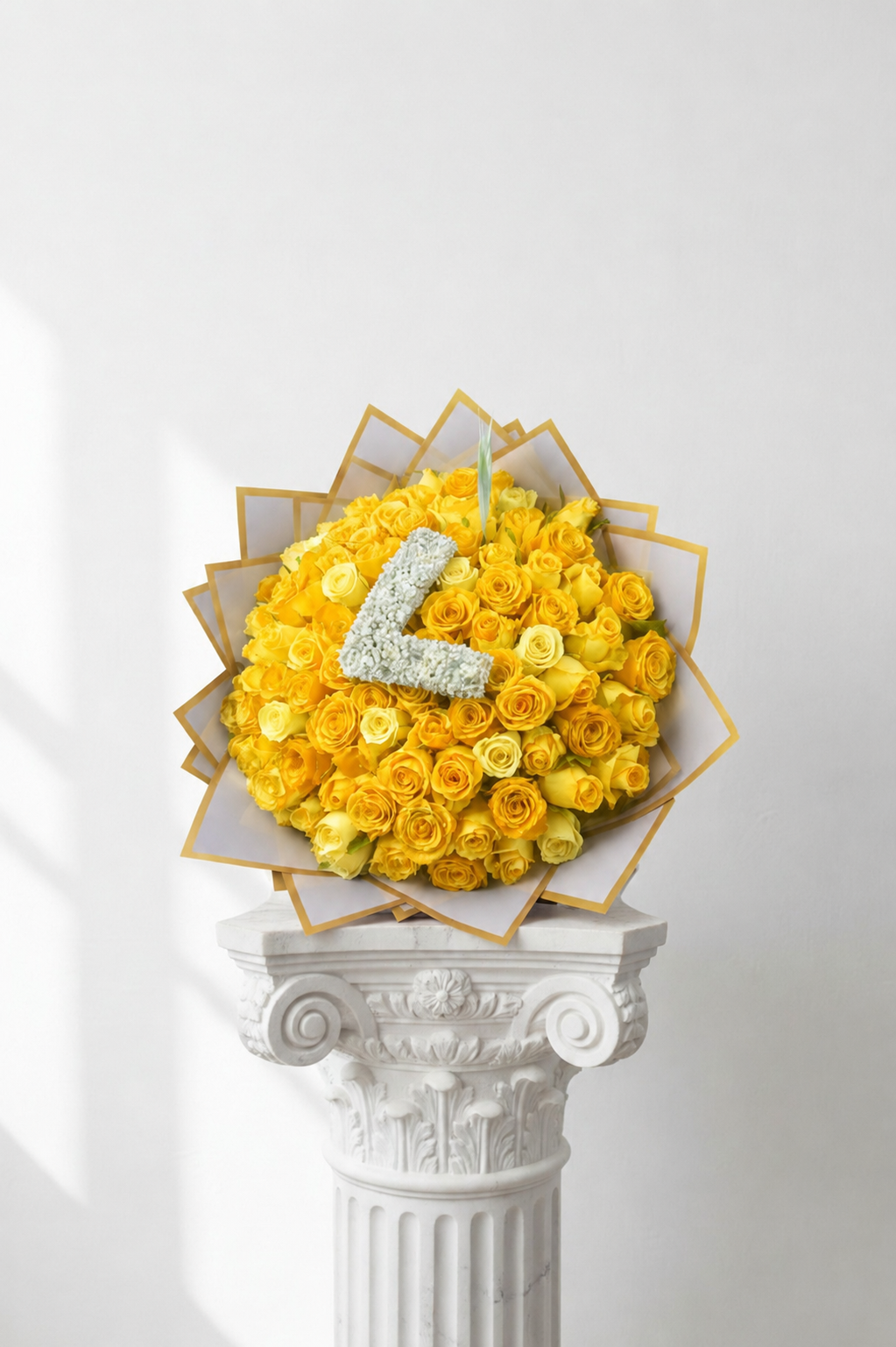 100 Stem Roses (with one Letter)  - Choose your own Colour