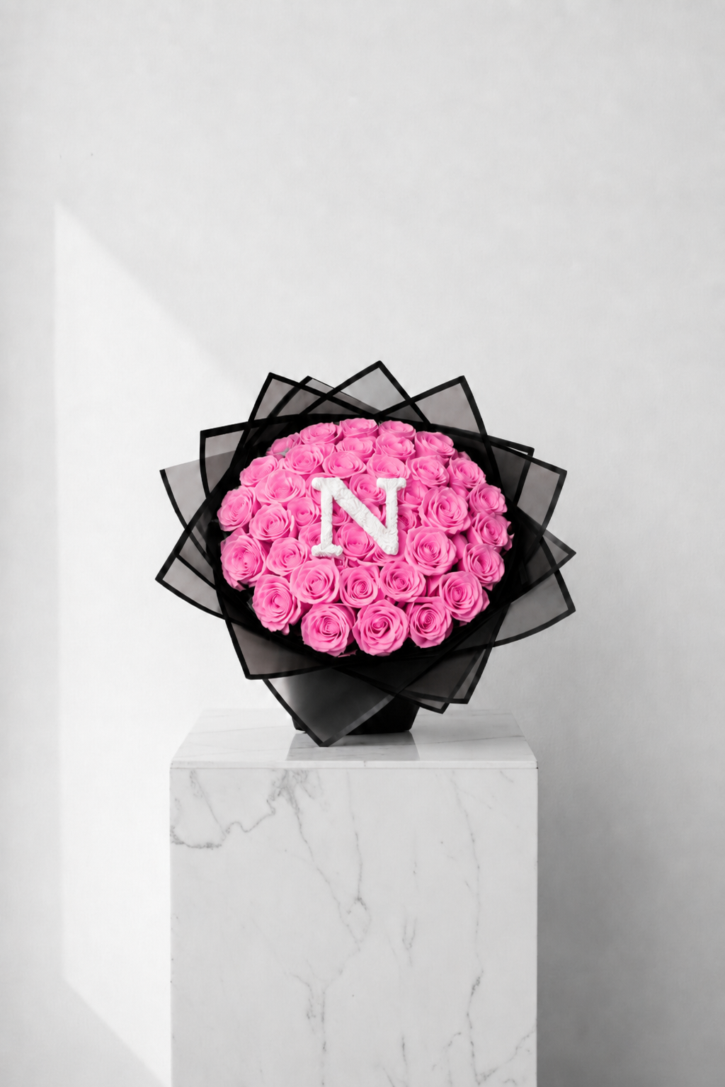 30 Stem Roses (with one Letter) Choose your own colour