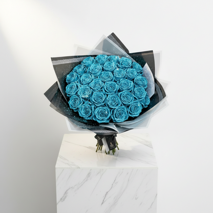 Assorted glitter rose bouquet featuring various sizes and colors of sparkling roses, ideal for decorative floral arrangements.