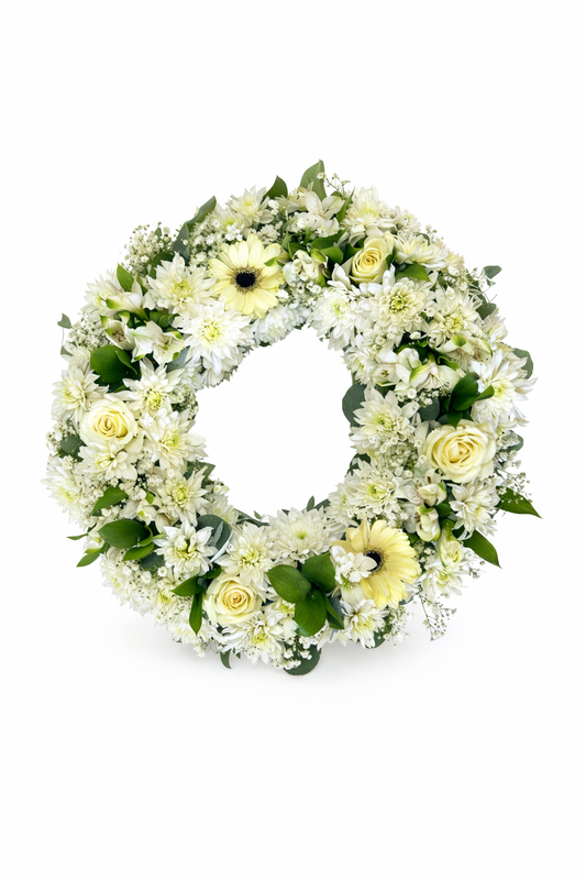 Large Funeral and Sympathy Wreath - Jihaans Flower Emporium