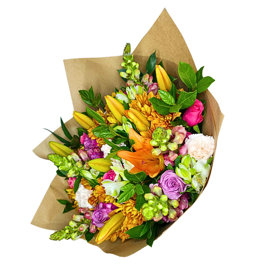 A Bright bloom wrap arrangement - Jihaans Flower Emporium