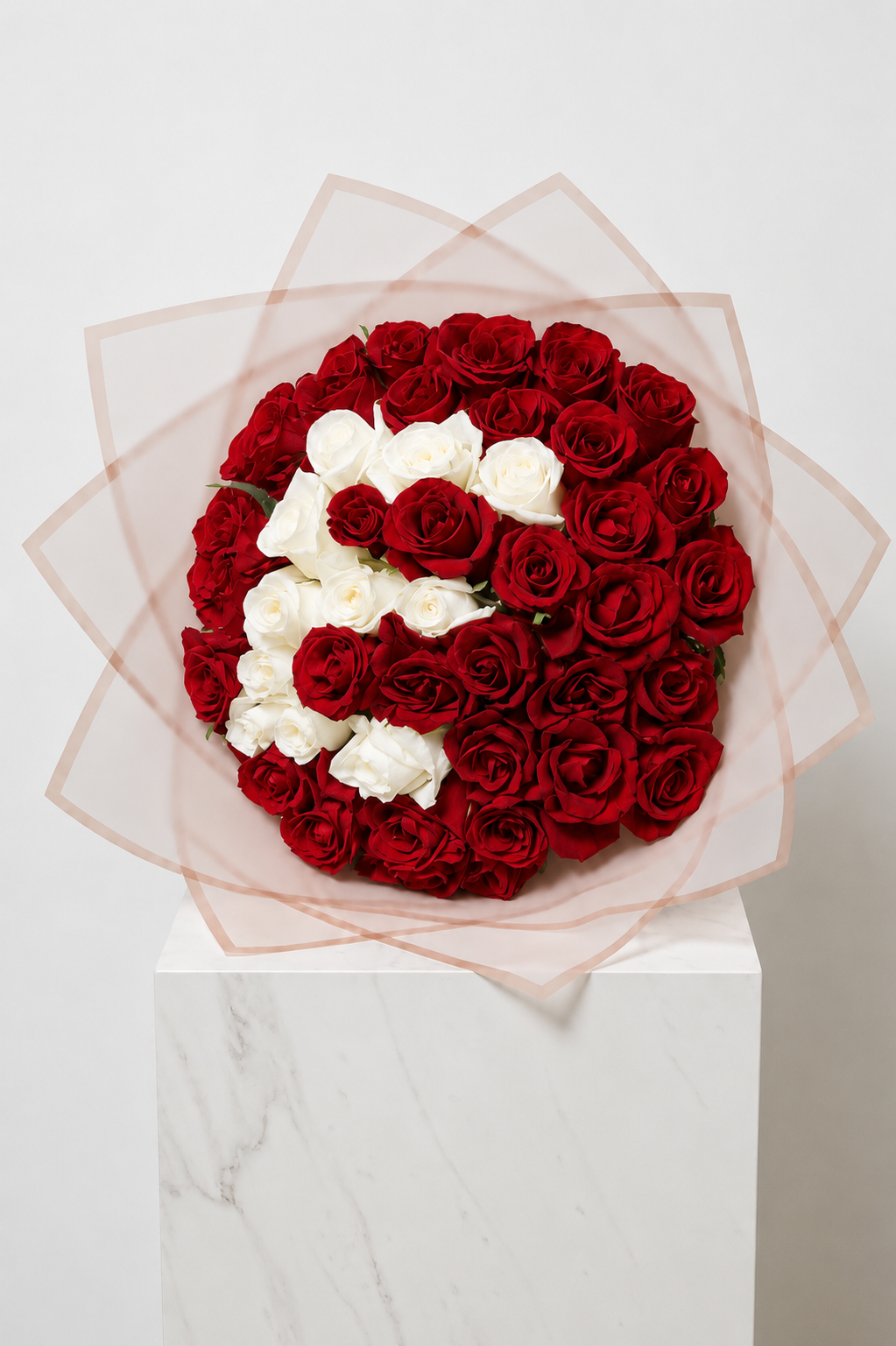 Monogram 60 Stem Rose Bouquet - Choose your own Colour