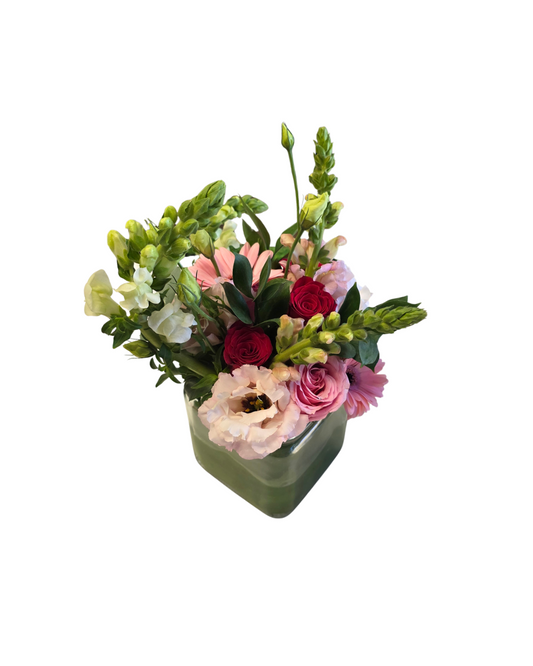 My Store Cupid's Choice vase with floral design, featuring a decorative glass vase suitable for arrangements and home decor.