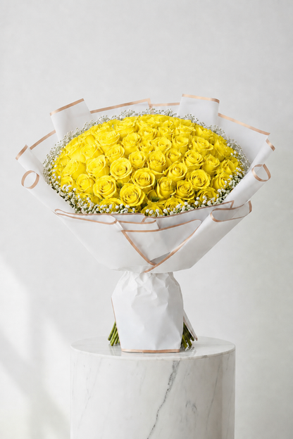 Assorted Size & Colour Rose Bouquets (with Baby's Breath)