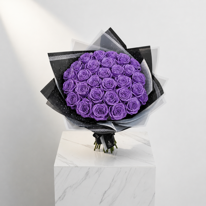 Glitter Rose Bouquet (Assorted sizes & colour's)