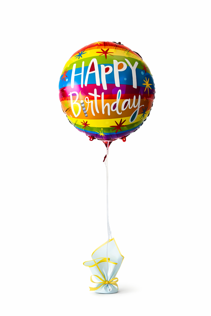 Colorful birthday balloons from Singular brand, featuring cheerful designs and bright patterns, perfect for celebrations.