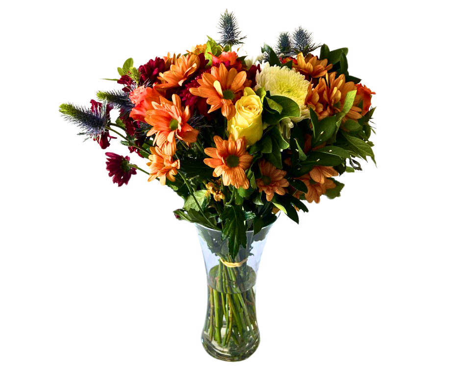 Rustic Radiance Arrangement - with vase - Jihaans Flower Emporium