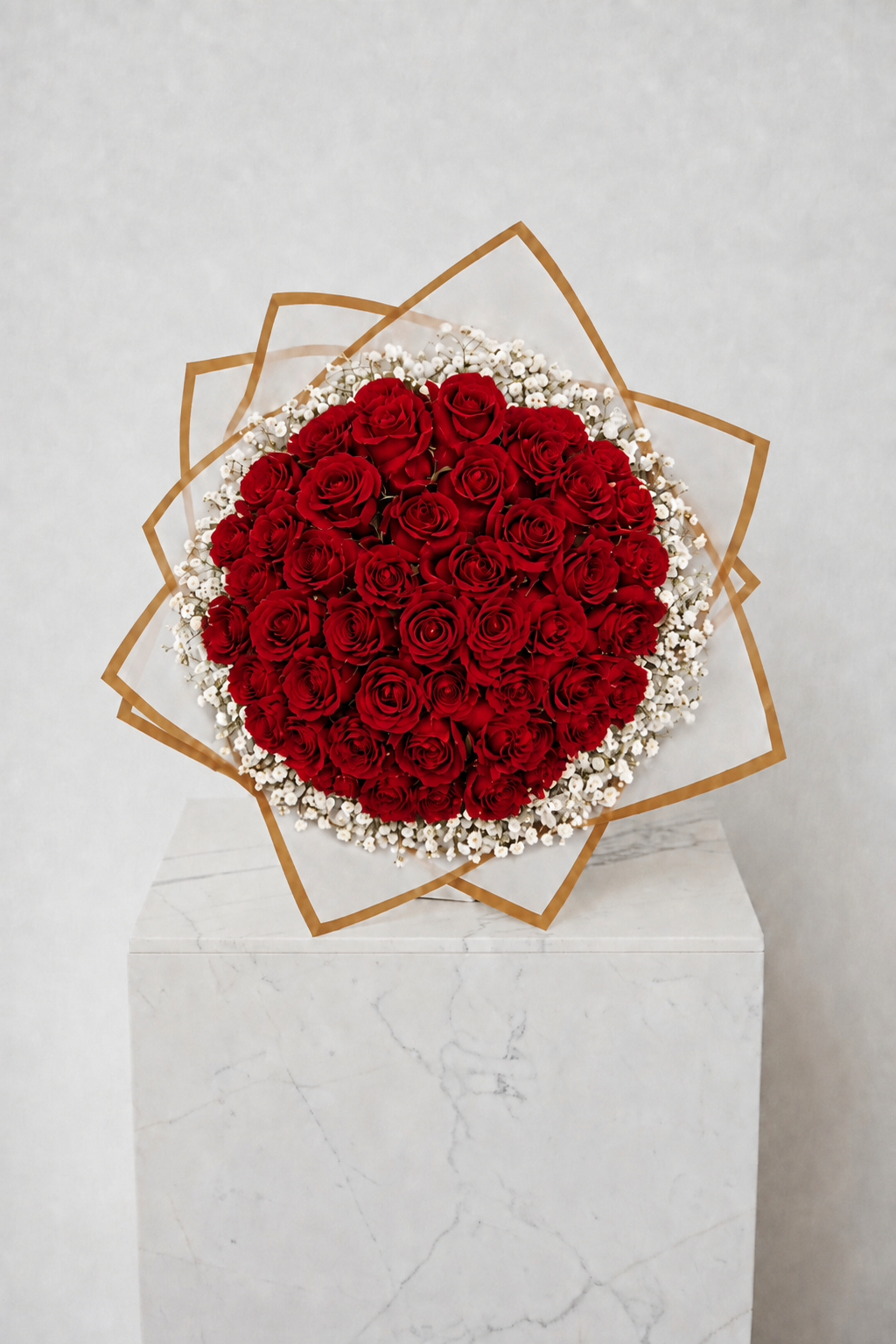 Assorted Size & Colour Rose Bouquets (with Baby's Breath)