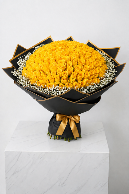Assorted Size & Colour Rose Bouquets (with Baby's Breath)