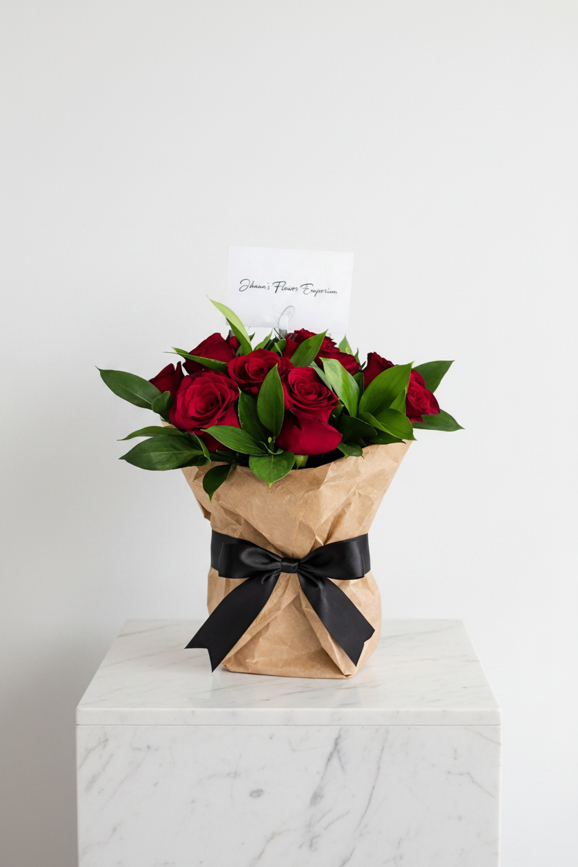 Beautiful floral arrangement with pink and white blooms in a stylish vase, designed by Pretty and Proper.
