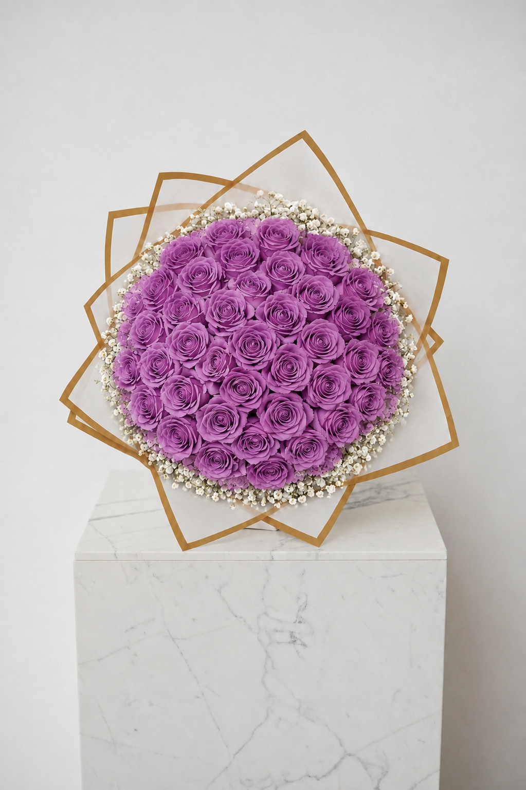 Assorted Size & Colour Rose Bouquets (with Baby's Breath)