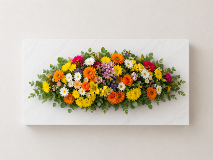 Funeral Coffin Spray - Bright and Bold
